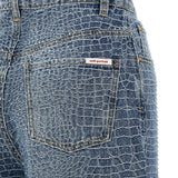 Jeans con effetto coccodrillo in blu Self-Portrait - donna 