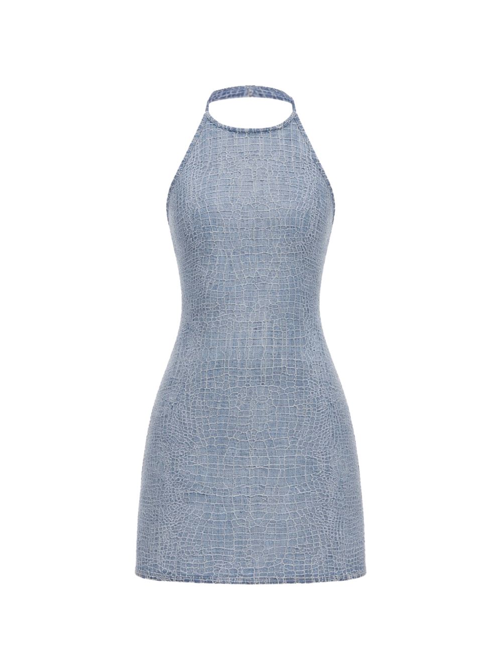 Abito effetto pelle coccodrillo in blu Self-portrait - donna 