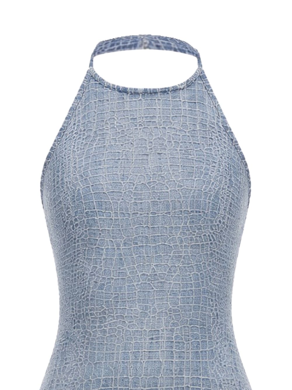 Abito effetto pelle coccodrillo in blu Self-portrait - donna 