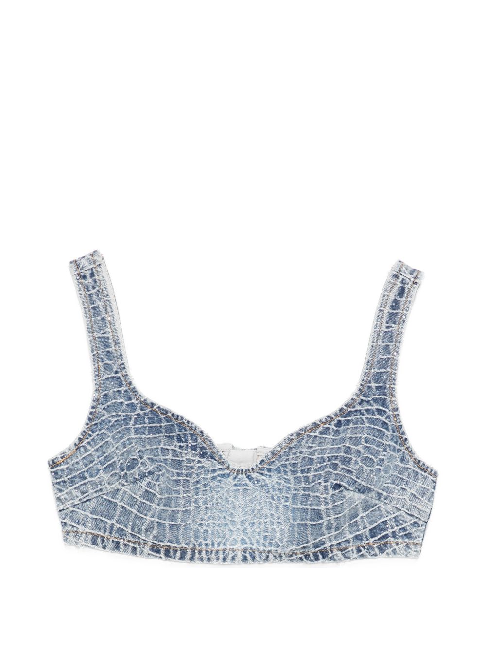 Top in jeans in blu Self-portrait - donna 