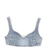 Top in jeans in blu Self-portrait - donna 