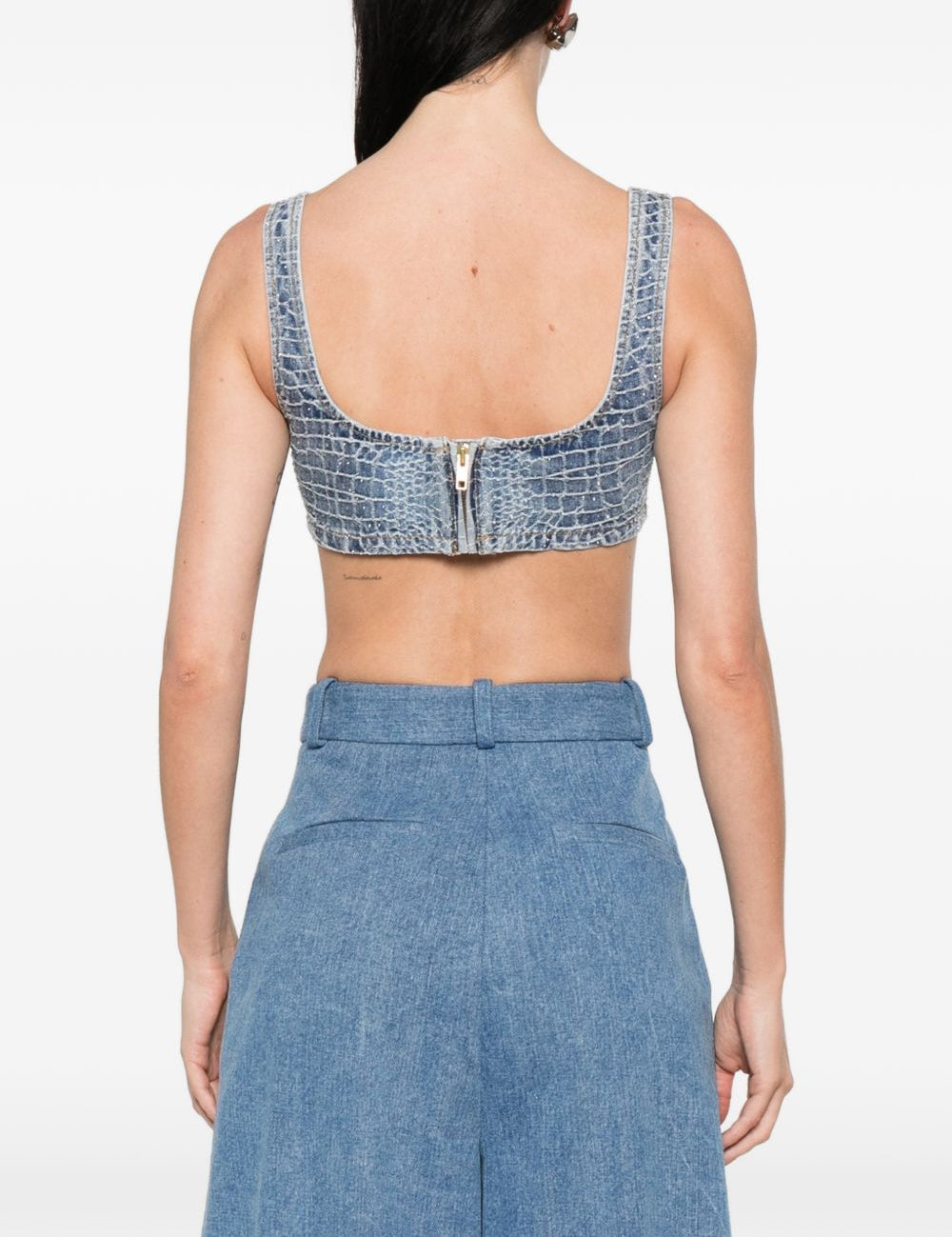 Top in jeans in blu Self-portrait - donna 
