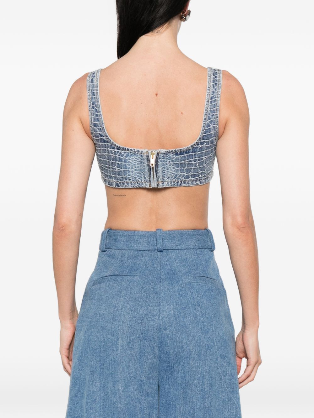 Top in jeans in blu Self-portrait - donna 