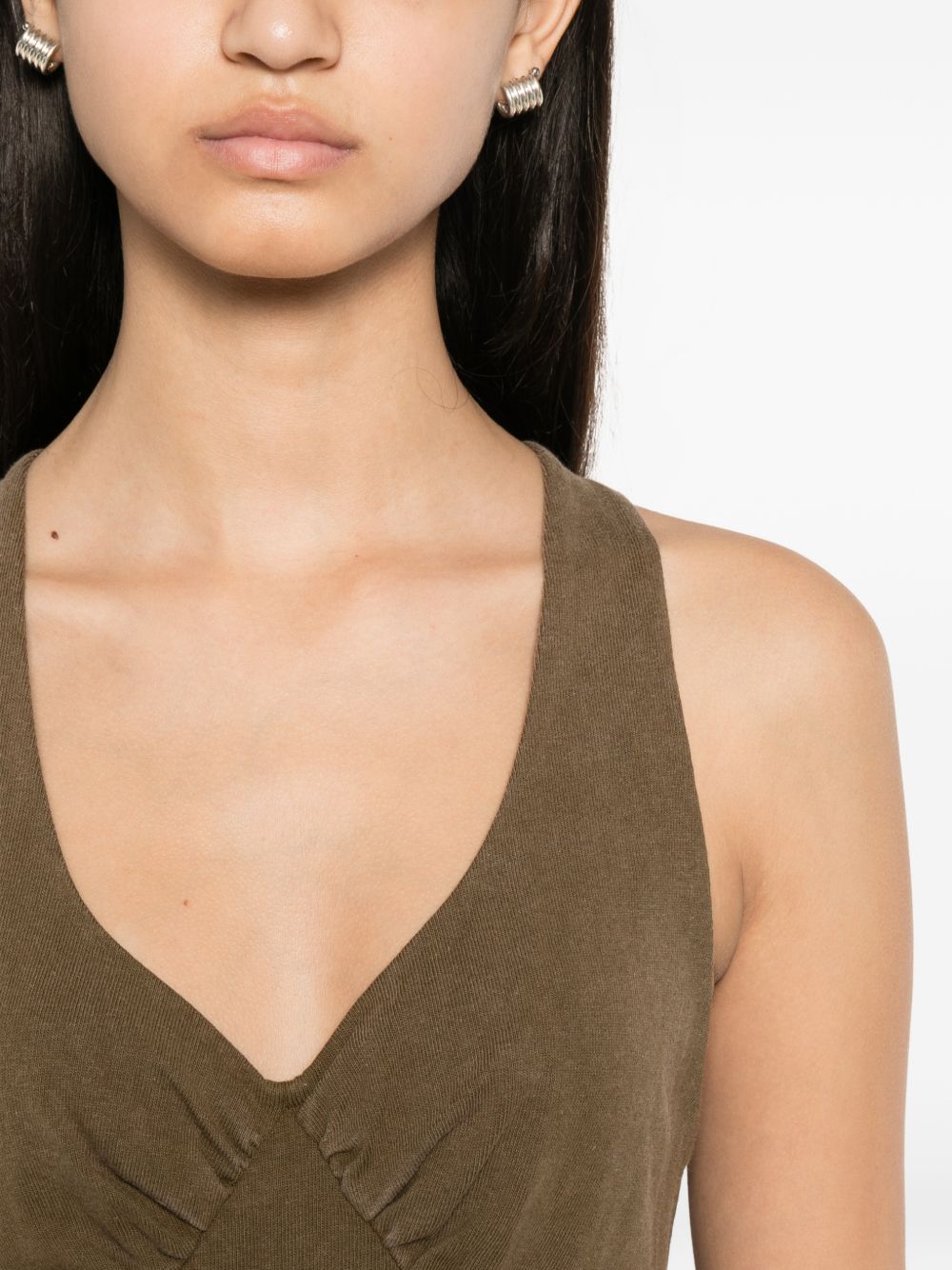 Abito con scollo a V in verde Shushu/tong - donna 