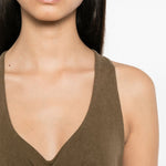 Abito con scollo a V in verde Shushu/tong - donna 