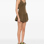 Abito con scollo a V in verde Shushu/tong - donna 