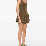 Abito con scollo a V in verde Shushu/tong - donna 