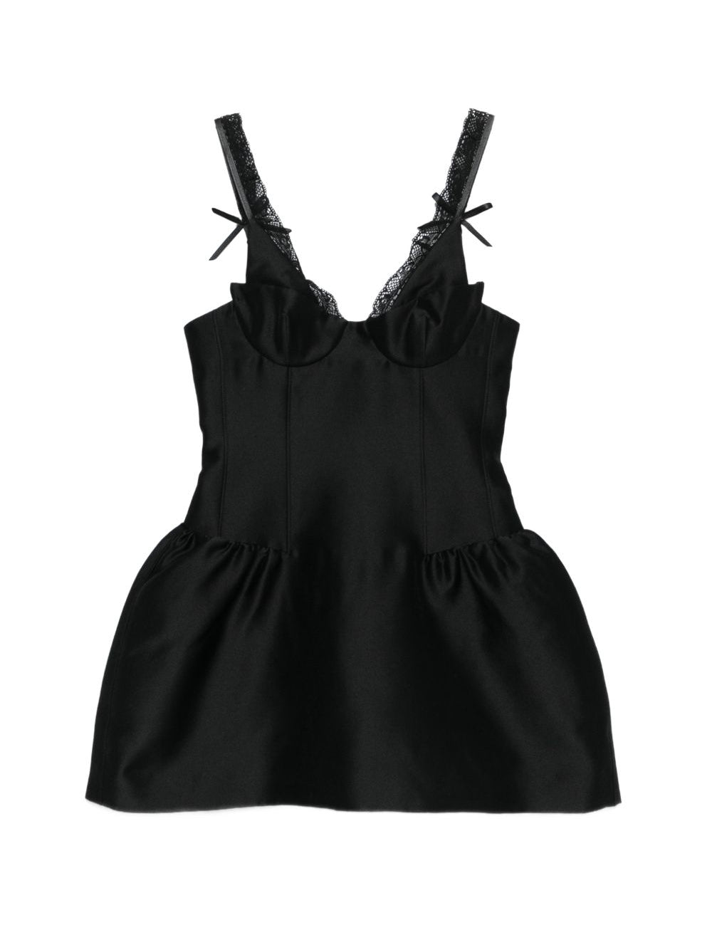 Abito con finiture in pizzo in nero SHUSHU/TONG - donna 