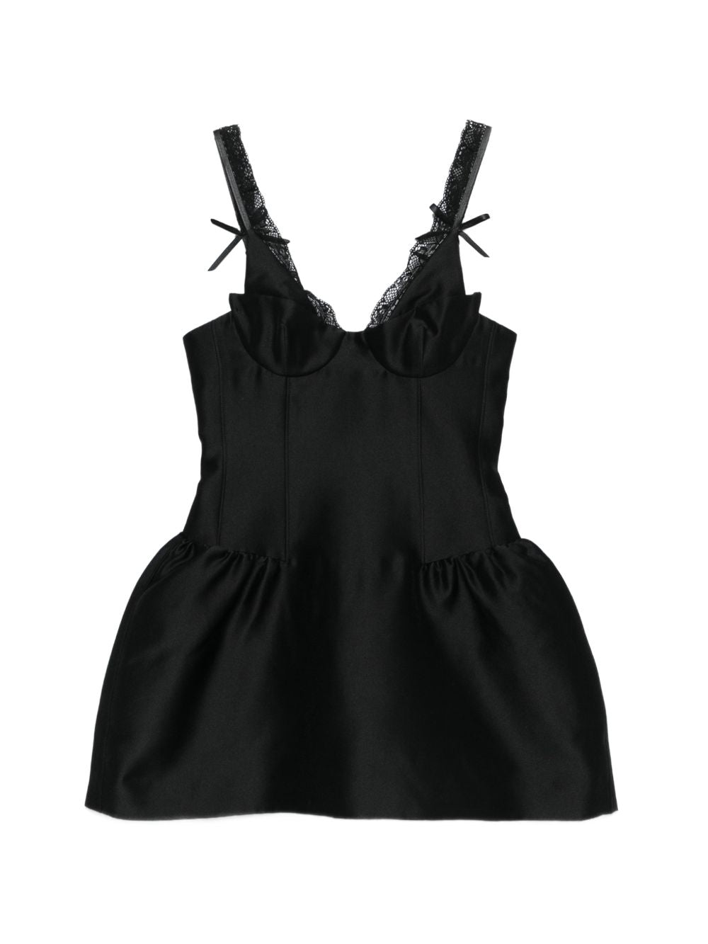 Abito con finiture in pizzo in nero SHUSHU/TONG - donna 