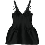 Abito con finiture in pizzo in nero SHUSHU/TONG - donna 