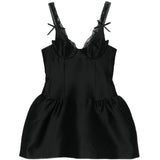Abito con finiture in pizzo in nero SHUSHU/TONG - donna 