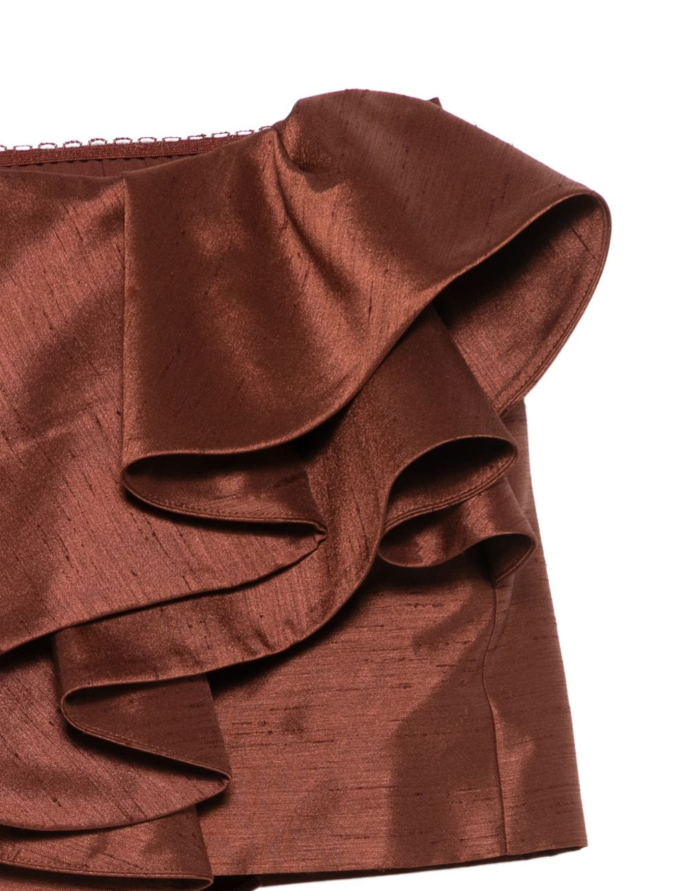Minigonna con ruches in marrone Shushu/tong - donna 
