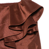 Minigonna con ruches in marrone Shushu/tong - donna 