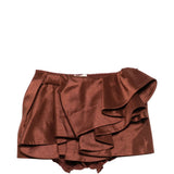 Minigonna con ruches in marrone Shushu/tong - donna 