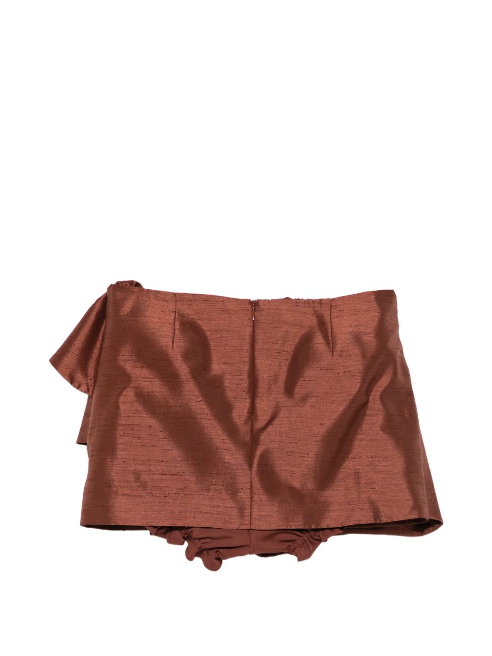 Minigonna con ruches in marrone Shushu/tong - donna 
