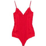Body con volant e dettaglio a fiocco in rosso Shushu/tong - donna 