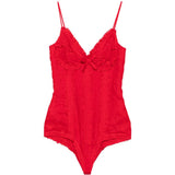 Body con volant e dettaglio a fiocco in rosso Shushu/tong - donna 