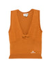 Canotta in maglia con dettaglio a fiocco in arancione Shushu/tong - donna