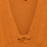Canotta in maglia con dettaglio a fiocco in arancione Shushu/tong - donna 