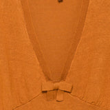 Canotta in maglia con dettaglio a fiocco in arancione Shushu/tong - donna 