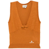 Canotta in maglia con dettaglio a fiocco in arancione Shushu/tong - donna 