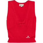 Canotta in maglia con dettaglio a fiocco in rosso Shushu/tong - donna 