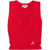 Canotta in maglia con dettaglio a fiocco in rosso Shushu/tong - donna 