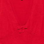Canotta in maglia con dettaglio a fiocco in rosso Shushu/tong - donna 