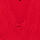 Canotta in maglia con dettaglio a fiocco in rosso Shushu/tong - donna 