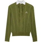 Polo con ricamo in verde SHUSHU/TONG - donna 