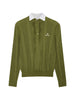 Polo con ricamo in verde SHUSHU/TONG - donna