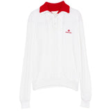Polo con ricamo in bianco e rosso SHUSHU/TONG - donna 