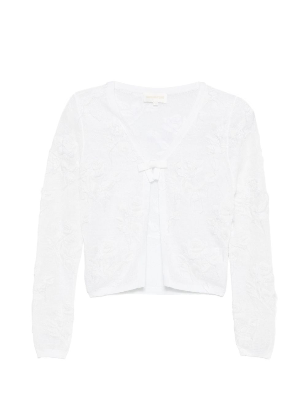 Cardigan con fiocco in bianco SHUSHU/TONG - donna 