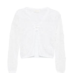 Cardigan con fiocco in bianco SHUSHU/TONG - donna 