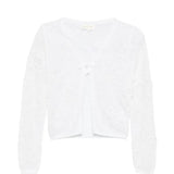 Cardigan con fiocco in bianco SHUSHU/TONG - donna 