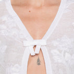 Cardigan con fiocco in bianco SHUSHU/TONG - donna 