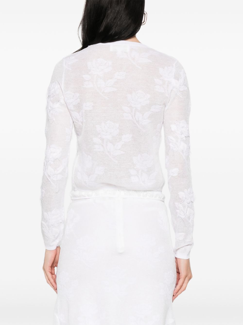 Cardigan con fiocco in bianco SHUSHU/TONG - donna 