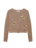 Cardigan con decorazione a fiori in marrone SHUSHU/TONG - donna