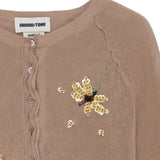 Cardigan con decorazione a fiori in marrone SHUSHU/TONG - donna 
