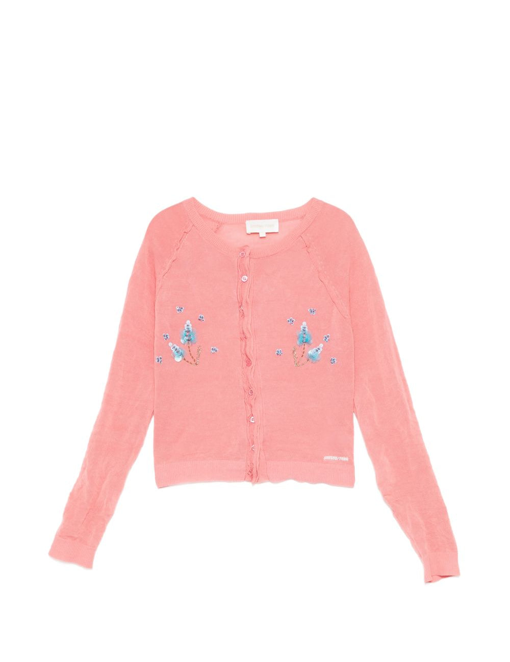 Cardigan con ricamo in rosa Shushu/tong - donna 