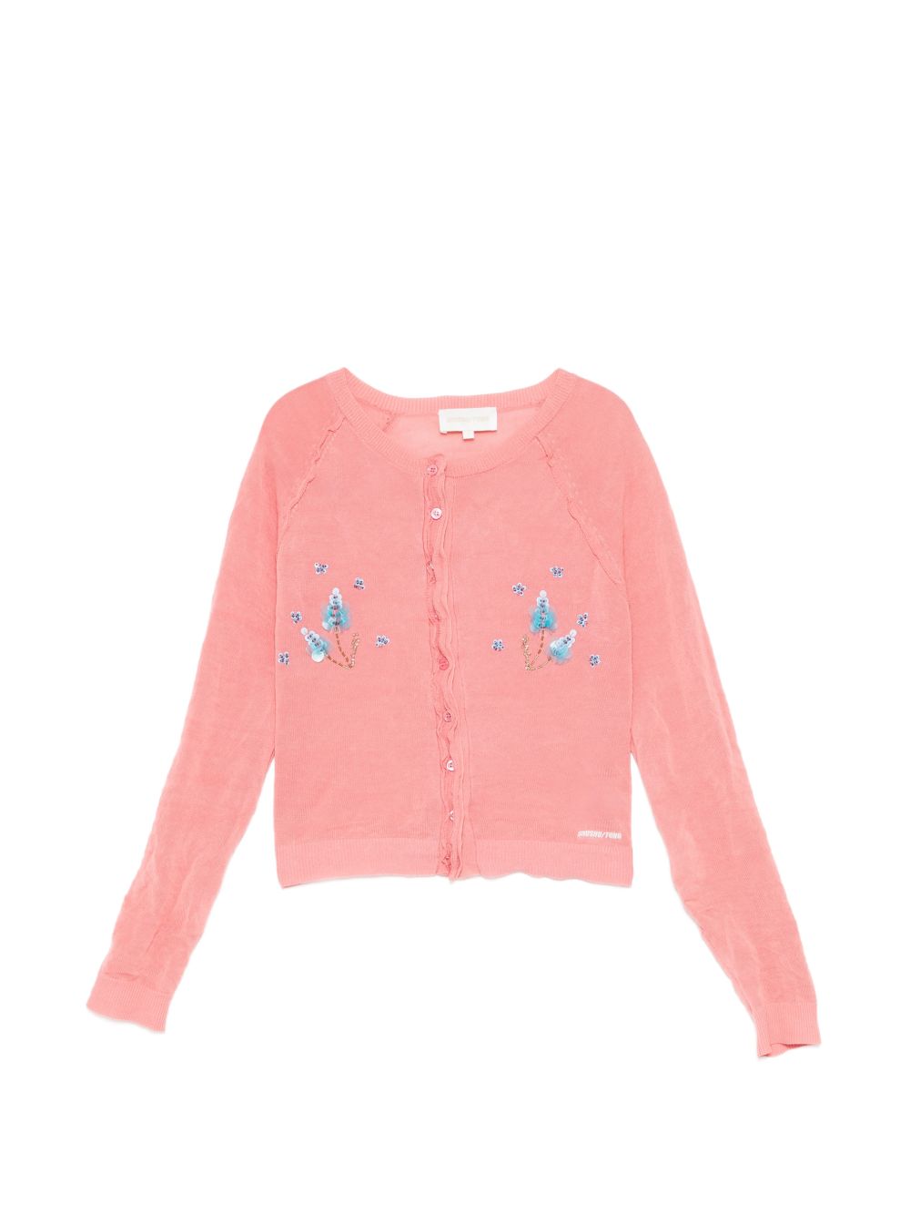 Cardigan con ricamo in rosa Shushu/tong - donna 