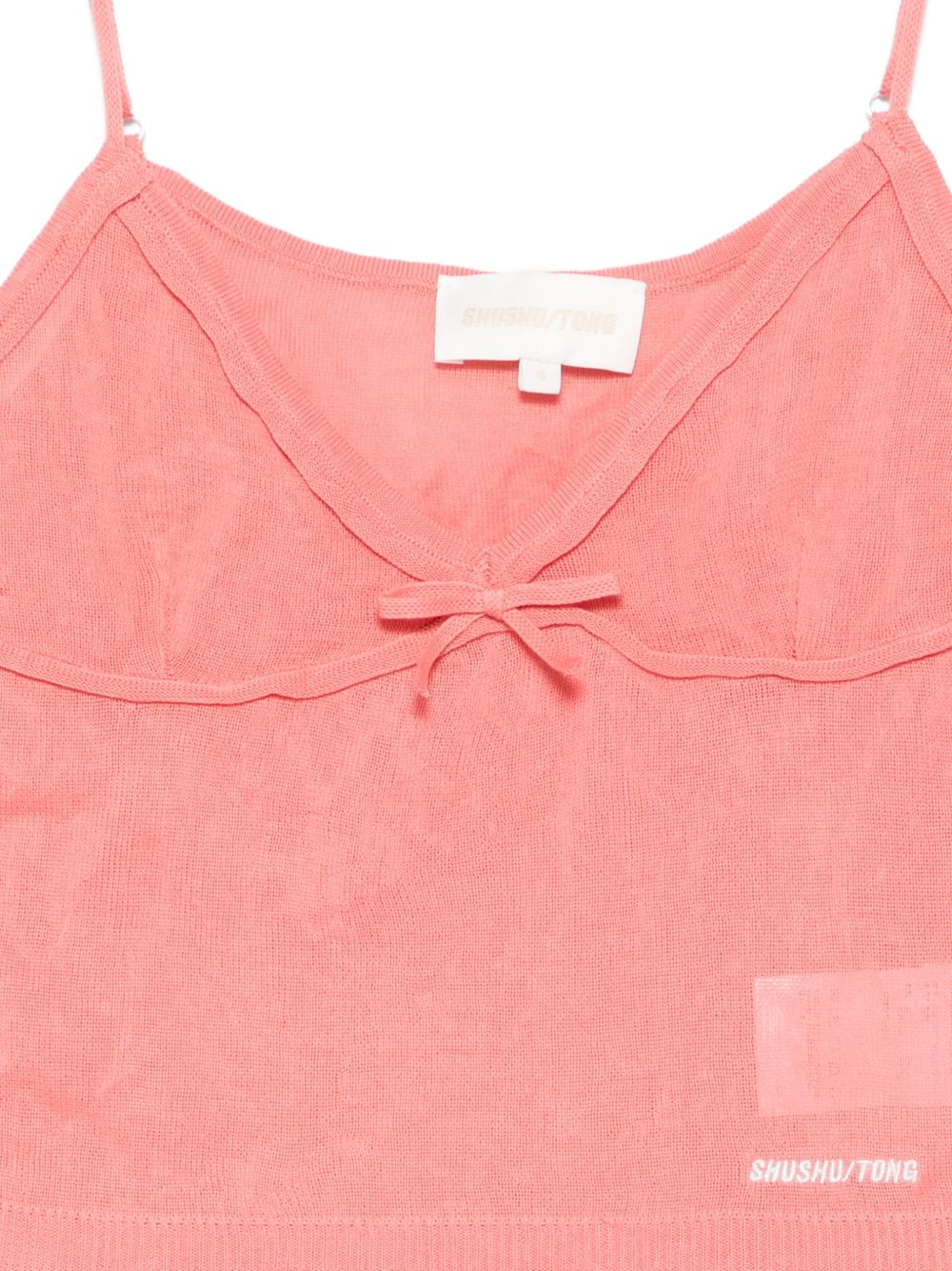 Canotta in maglia con dettaglio a fiocco in rosa Shushu/tong - donna 