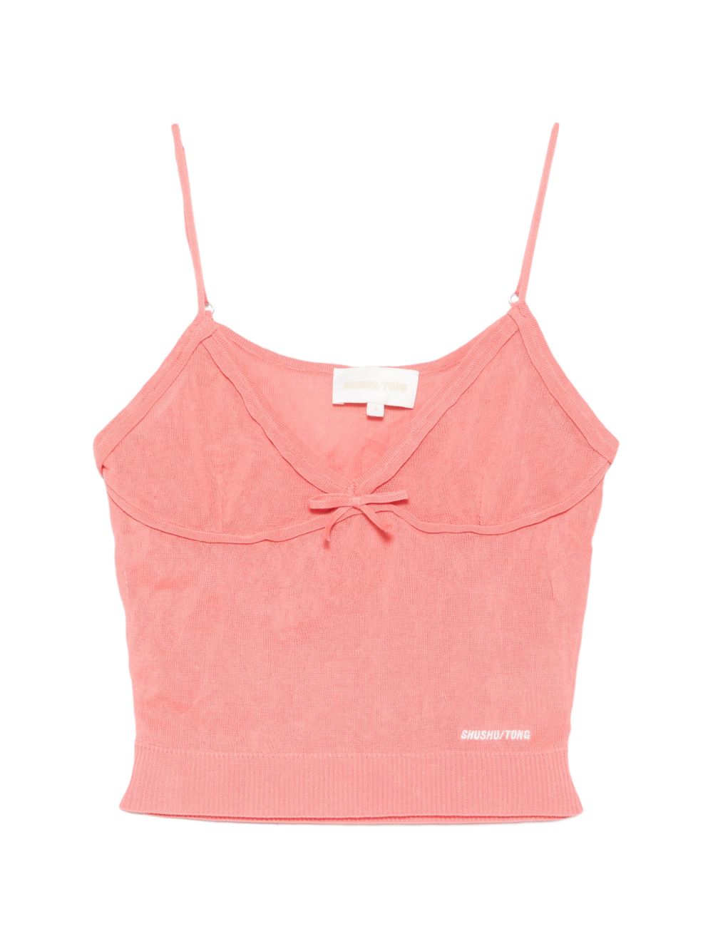 Canotta in maglia con dettaglio a fiocco in rosa Shushu/tong - donna 