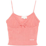 Canotta in maglia con dettaglio a fiocco in rosa Shushu/tong - donna 