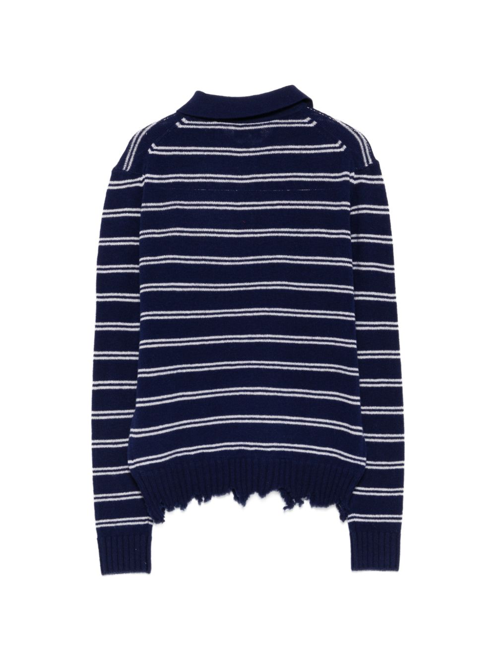 Polo a righe effetto usurato in blu e bianco Shushu/tong - donna 