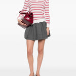 Polo a righe in bianco e rosso Shushu/tong - donna 