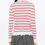 Polo a righe in bianco e rosso Shushu/tong - donna 