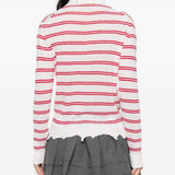 Polo a righe in bianco e rosso Shushu/tong - donna 