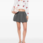 Cardigan con decorazione a fiori in bianco e rosso SHUSHU/TONG - donna 