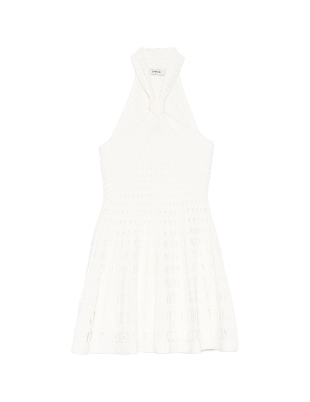 Abito corto con scollo all'americana in bianco Simkhai - donna 
